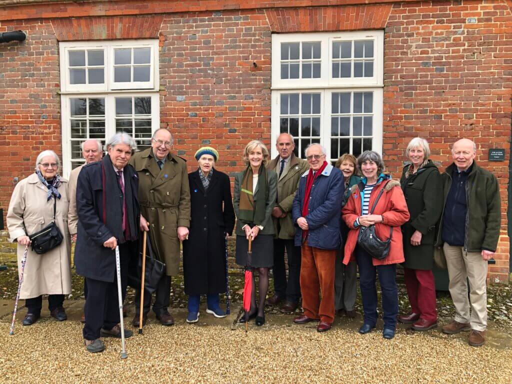 Countess Mountbatten (centre) welcoming BACSA members to Broadlands 